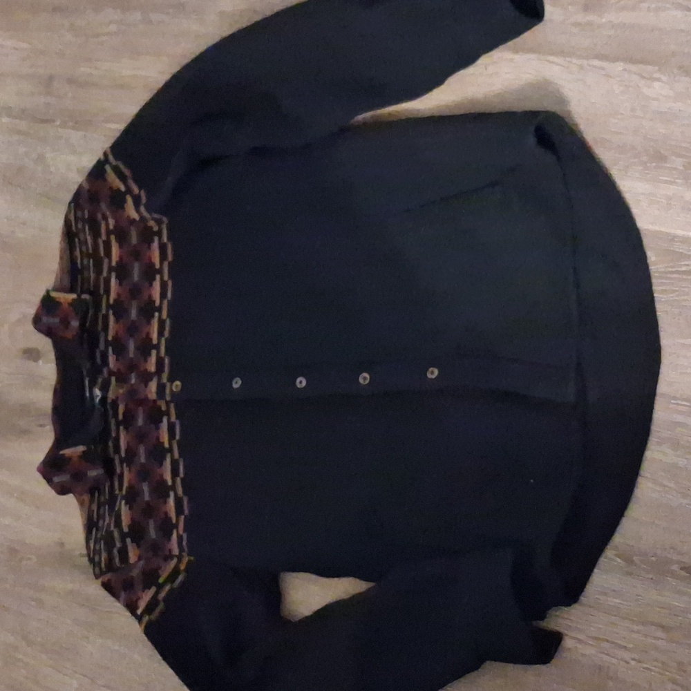 American RAG Men's Black Patterned Jacket